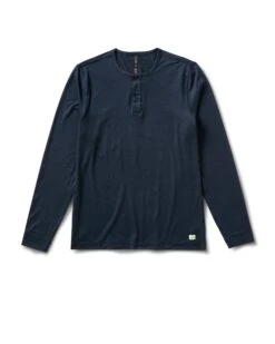 Long Sleeve Ease Performance Henley | Ink Heather