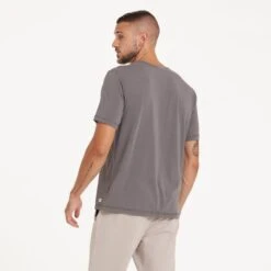Short-Sleeve Ever Henley | Smoke -TrendSphere V199FOG 1672
