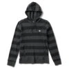 Clark Hoodie | Black-Charcoal Stripe