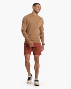 Jeffreys Pullover | Camel Heather -TrendSphere V218CMH 1867