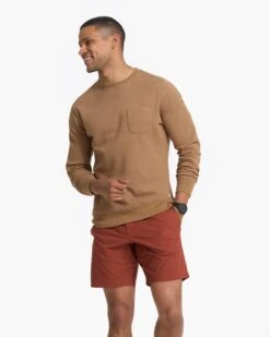 Jeffreys Pullover | Camel Heather -TrendSphere V218CMH 1893