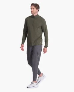 Ease Performance Half Zip | Forest Heather -TrendSphere V221HFO FA22 M ECOMM TOP 2684