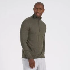 Ease Performance Half Zip | Oregano Heather -TrendSphere V221HOR 2