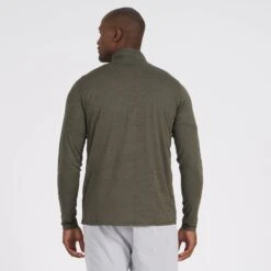 Ease Performance Half Zip | Oregano Heather -TrendSphere V221HOR 3
