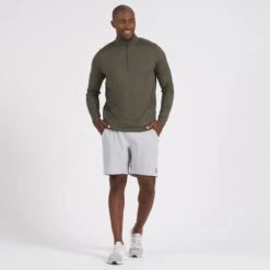 Ease Performance Half Zip | Oregano Heather -TrendSphere V221HOR 4