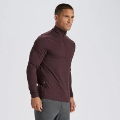 Ease Performance Half Zip | Oxblood Heather 11 Ease Performance Half Zip | Oxblood Heather -TrendSphere V221HOX 2