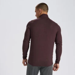 Ease Performance Half Zip | Oxblood Heather 12 Ease Performance Half Zip | Oxblood Heather -TrendSphere V221HOX 3