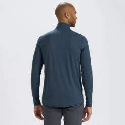 Ease Performance Half Zip | Indigo Heather -TrendSphere V221HTI 3