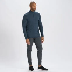 Ease Performance Half Zip | Indigo Heather -TrendSphere V221HTI 4