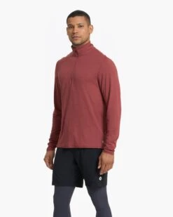 Ease Performance Half Zip | Currant Heather -TrendSphere V221HUT 2753