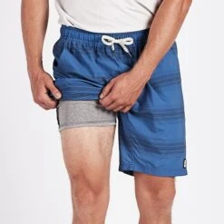 Kore Short | Sea Charcoal Stripe -TrendSphere V302SSC 4