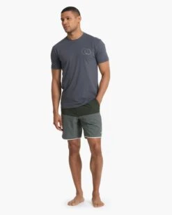 Cruise Boardshort | Dusty Pine Colorblock -TrendSphere V314DPC 1159