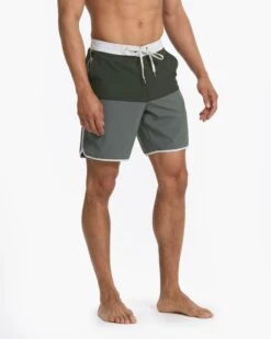 Cruise Boardshort | Dusty Pine Colorblock -TrendSphere V314DPC 1231