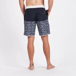 Cruise Boardshort | Navy Wave Block 9 Cruise Boardshort | Navy Wave Block -TrendSphere V314NWB 2