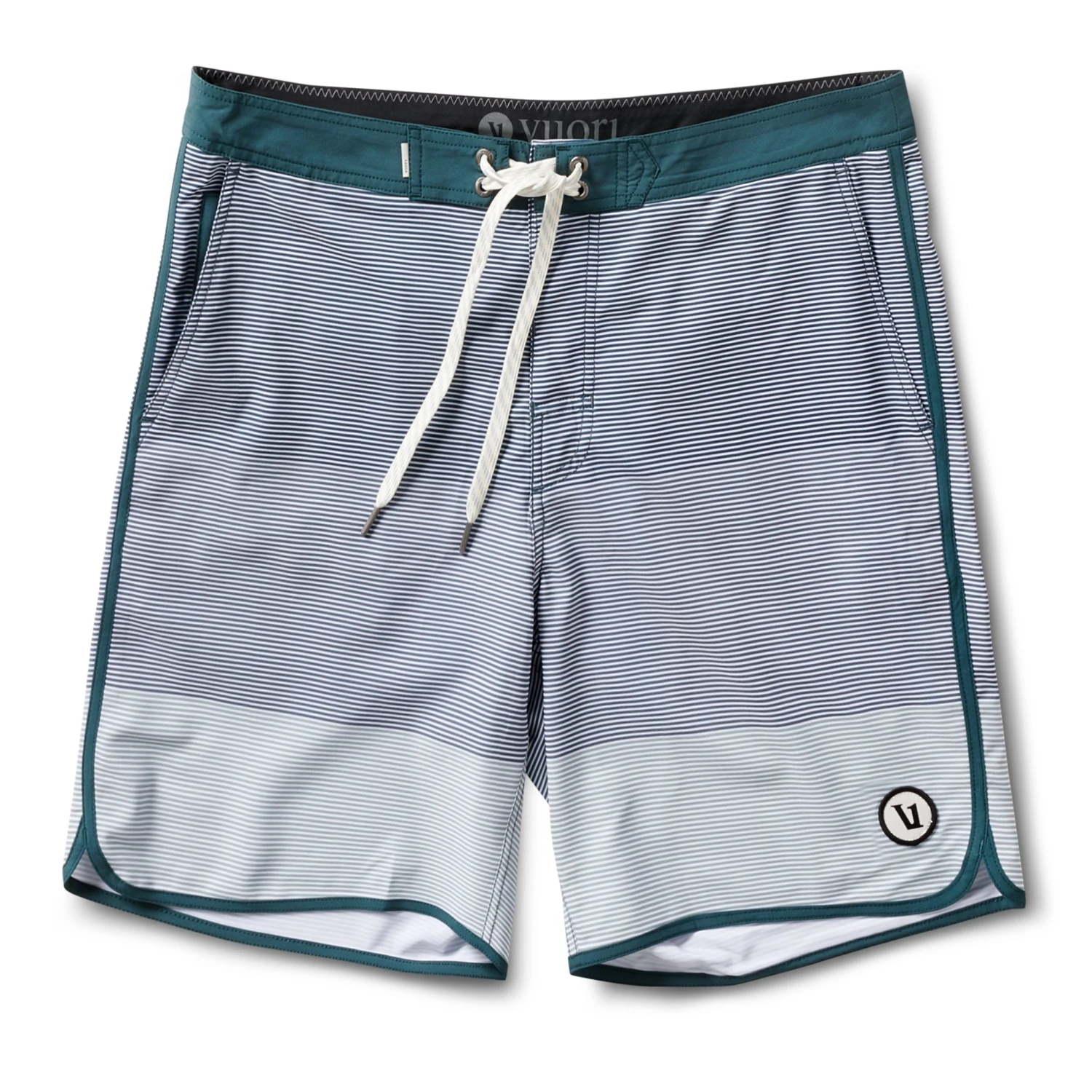 Cruise Boardshort | Steel Blue Wave Stripe 3 Cruise Boardshort | Steel Blue Wave Stripe