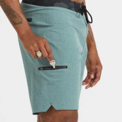 Sonic Seamless Boardshort | Palm Linen Texture -TrendSphere V317PLT 5