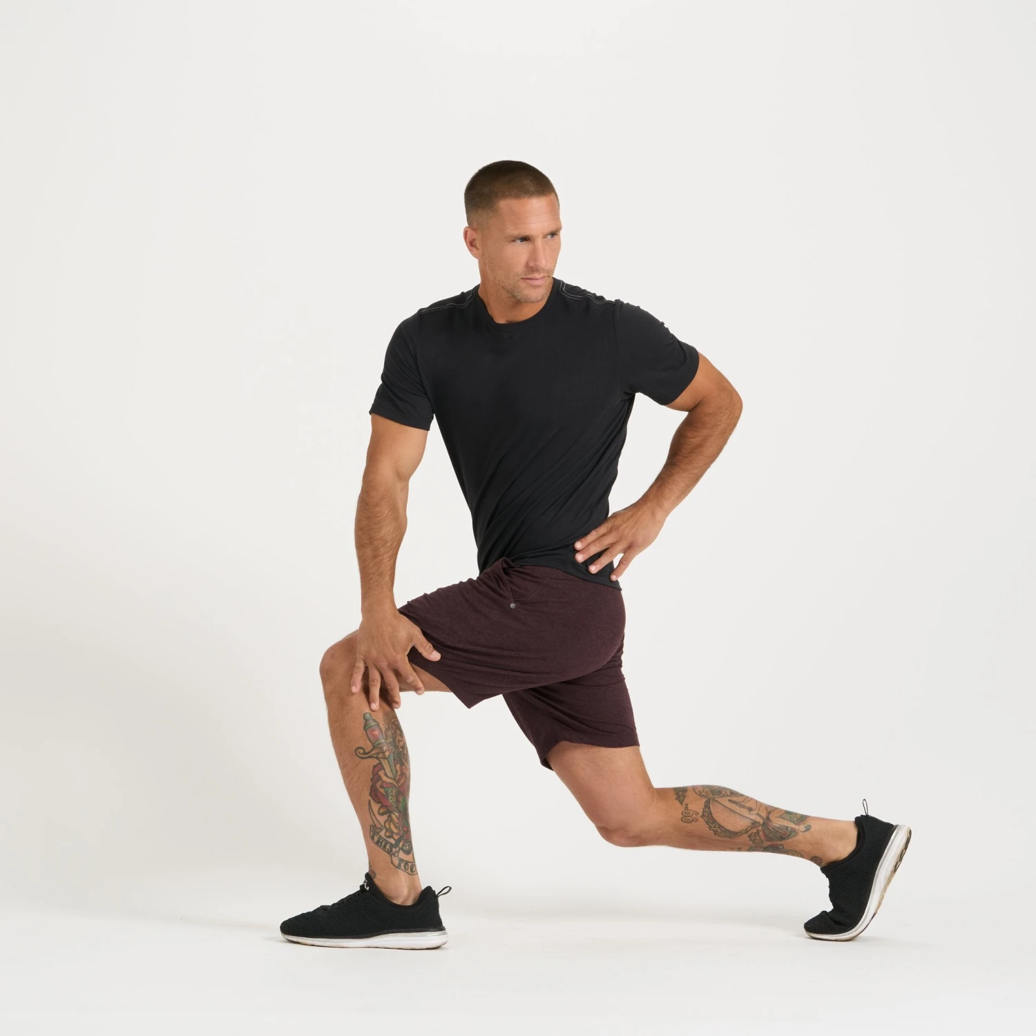 Ponto Short | Oxblood Heather 6 Ponto Short | Oxblood Heather - Image 4