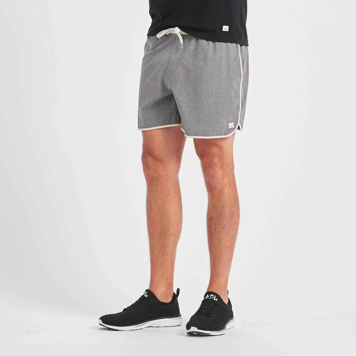 Banks Short 5" | Grey Linen Texture 4 Banks Short 5" | Grey Linen Texture - Image 2