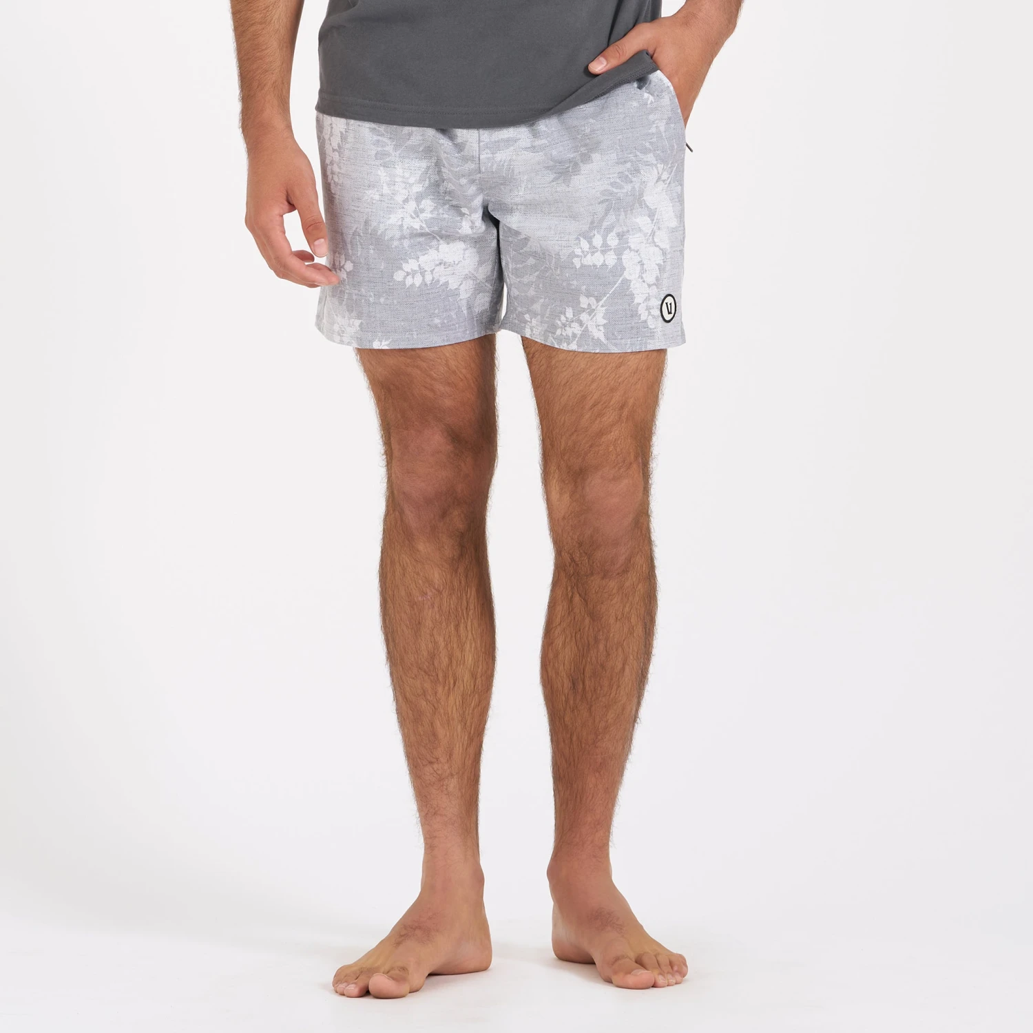 Cape Short | Light Grey Vintage Leaf 4 Cape Short | Light Grey Vintage Leaf - Image 2