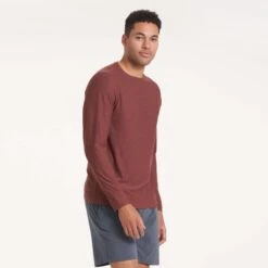 Long-Sleeve Strato Tech Tee | Cedar Heather -TrendSphere V382AZR 0456