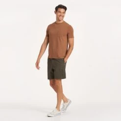 Linear Tech Tee | Rum -TrendSphere V384DOR 1457