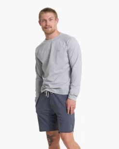 Austin Sweatshort | Azure Heather -TrendSphere V389HAZ 2486