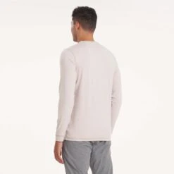 Long-Sleeve Ease Performance Henley | Oyster Heather -TrendSphere V431GLT 0819