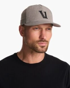 Magnitude Hat | Heather Grey -TrendSphere V831HTG FA23 UNISEX ECOMM headwear FRONT 2