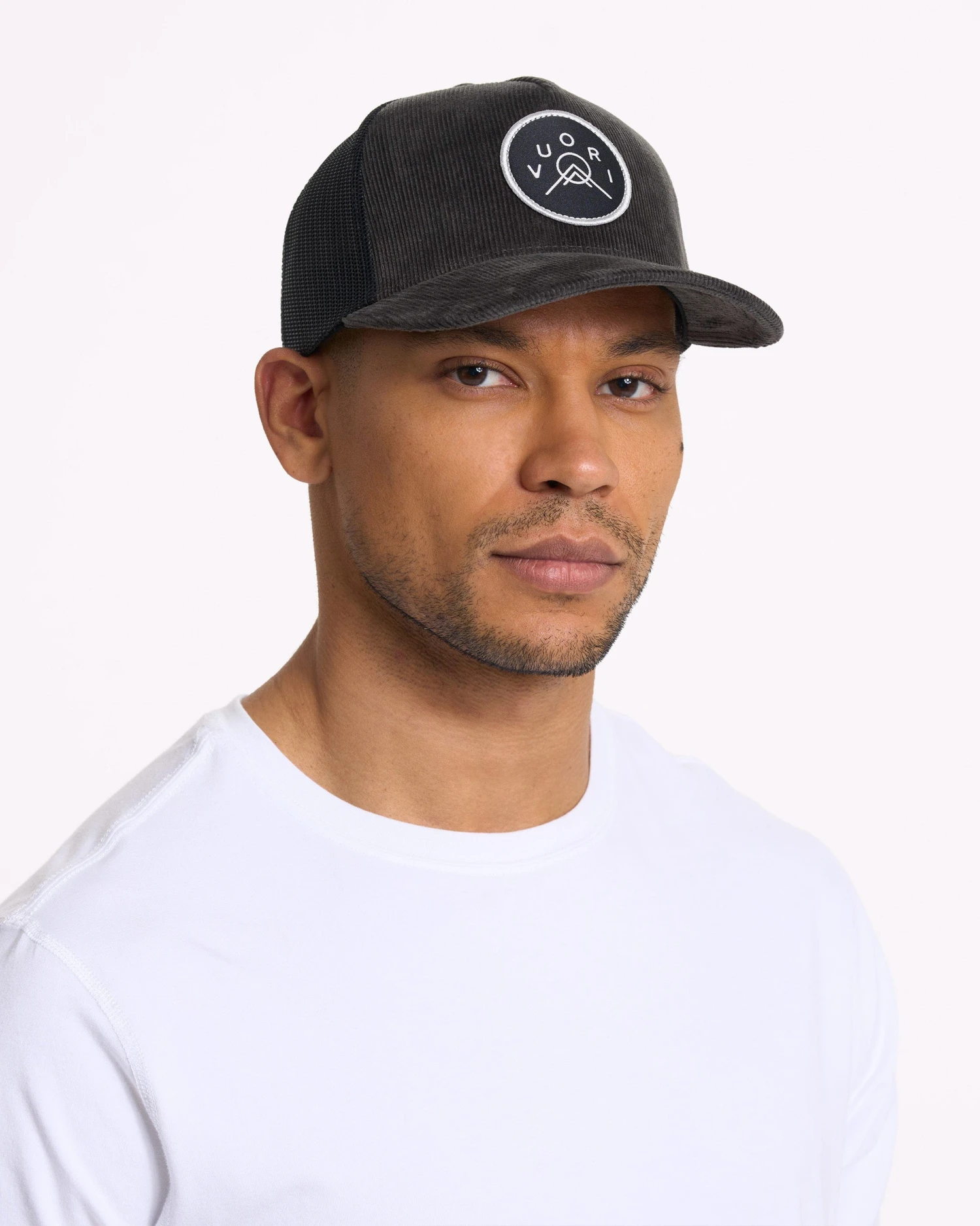 Summit Cord Trucker Hat | Charcoal 4 Summit Cord Trucker Hat | Charcoal - Image 2