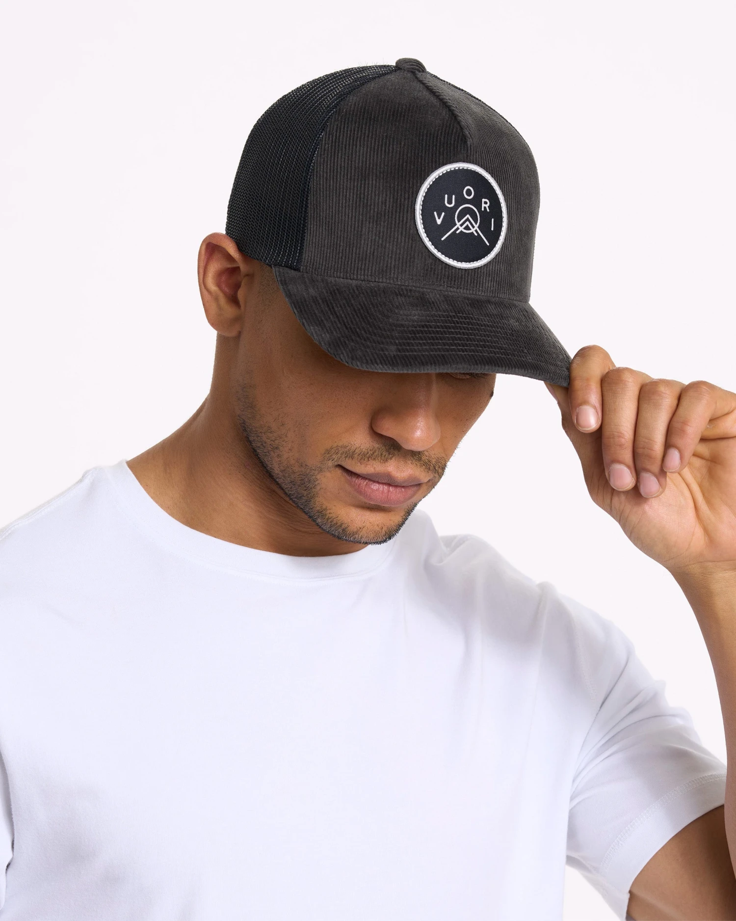 Summit Cord Trucker Hat | Charcoal 5 Summit Cord Trucker Hat | Charcoal - Image 3