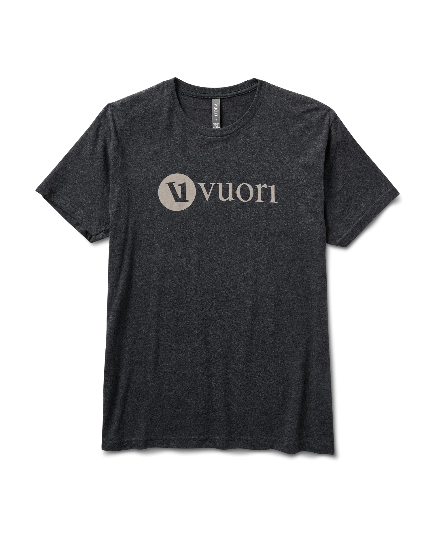 V1 Vuori Wordmark Logo Tee | Charcoal Heather 3 V1 Vuori Wordmark Logo Tee | Charcoal Heather
