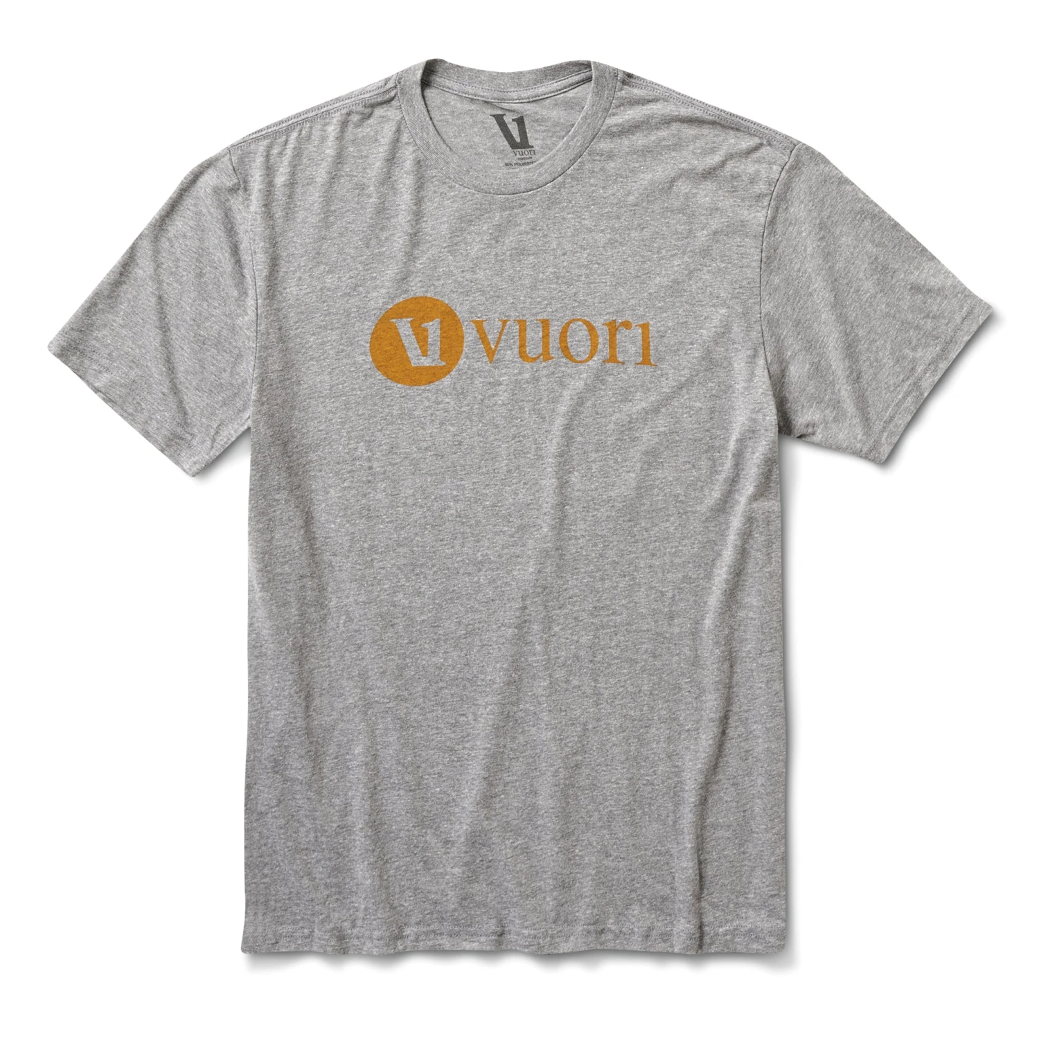 V1 Vuori Wordmark Logo Tee | Heather Grey / Flax 3 V1 Vuori Wordmark Logo Tee | Heather Grey / Flax
