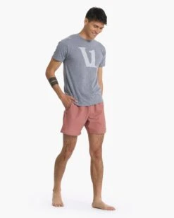 V1 Logo Tee | Heather Grey / Salt -TrendSphere V925HSL 00658