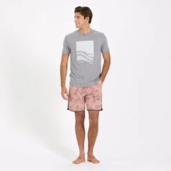 Wave Block Tee | Heather Grey -TrendSphere V959HTG 3