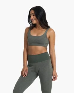 Lux Rib Daily Bra | Dusty Pine Heather