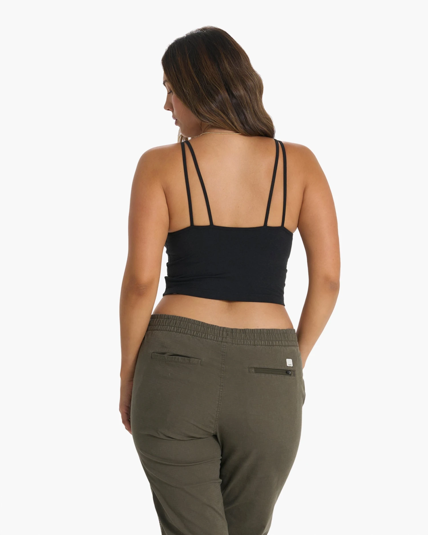 Halo Performance Crop | Black Heather 5 Halo Performance Crop | Black Heather - Image 3