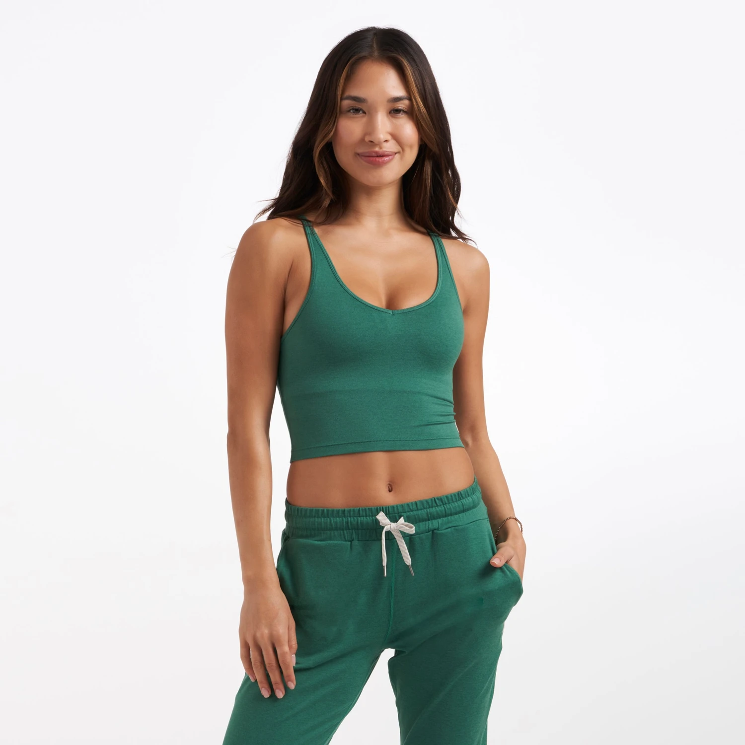 Halo Performance Crop | Cactus Heather 3 Halo Performance Crop | Cactus Heather
