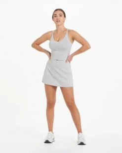 Halo Performance Crop | Pale Grey Heather 12 Halo Performance Crop | Pale Grey Heather -TrendSphere VW1005PHG 9358