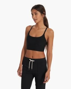 Long Line Elevation Bra | Black Heather -TrendSphere VW1008HBK SP22 W ECOMM TOP 3393