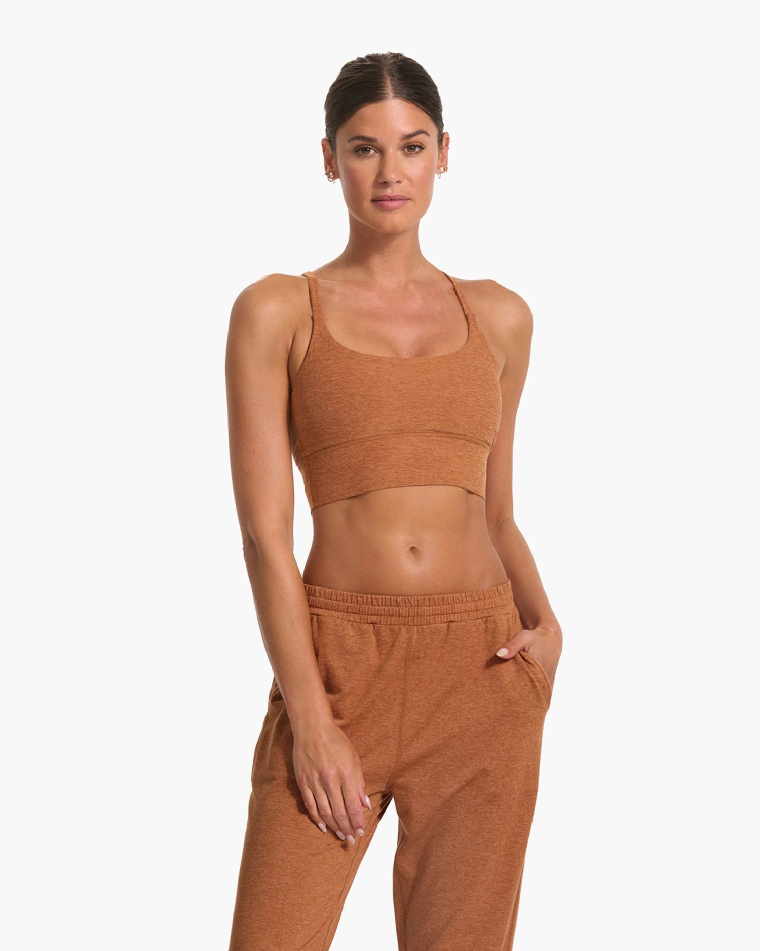 Long Line Elevation Bra | Palo Santo Heather 3 Long Line Elevation Bra | Palo Santo Heather