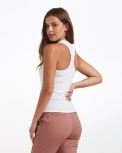 Sunrise High Neck Tank | White -TrendSphere VW1012WHT 1049 CO22