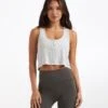 Cove Crop Tank | Light Heather Grey