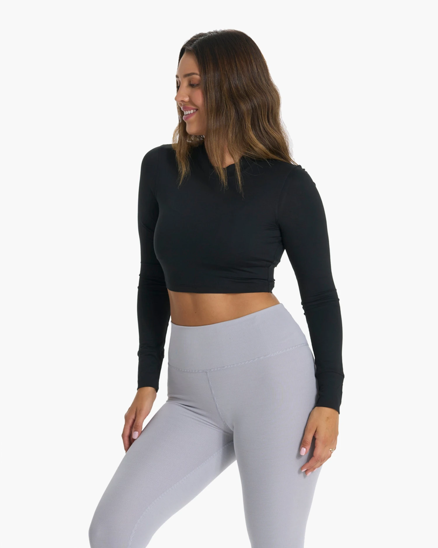 Long-Sleeve Lux Crop Tee | Black 8 Long-Sleeve Lux Crop Tee | Black - Image 6