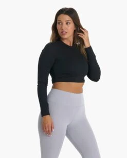 Long-Sleeve Lux Crop Tee | Black 16 Long-Sleeve Lux Crop Tee | Black -TrendSphere VW1021BLK FA22 W ECOMM CURVE 02697 1x1 fa32ecfb ba15 44ff 9c10 9cbe0c611755