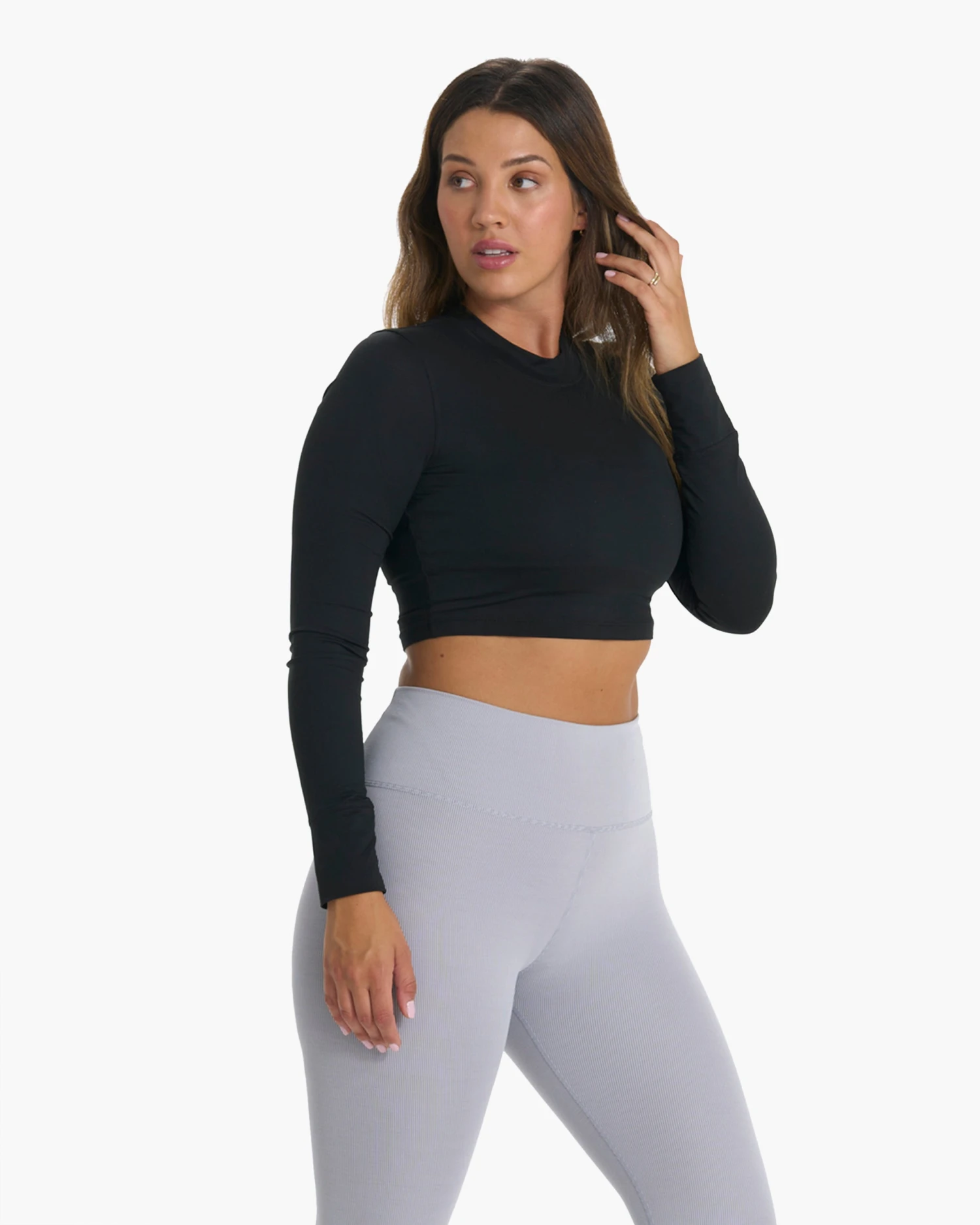 Long-Sleeve Lux Crop Tee | Black 9 Long-Sleeve Lux Crop Tee | Black - Image 7