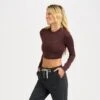Long-Sleeve Lux Crop Tee | Fig Heather 1 Long-Sleeve Lux Crop Tee | Fig Heather -TrendSphere VW1021HFI 2 abda6a50 dce5 40d7 a041 407f96c7011e