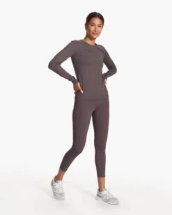 Long Sleeve Lux Crew | Plum Heather -TrendSphere VW1038HPU FA23 W ECOMM TOPS FULL ALT 6