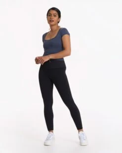 Short Sleeve Halo Crop | Azure Heather -TrendSphere VW1062HAZ 2027