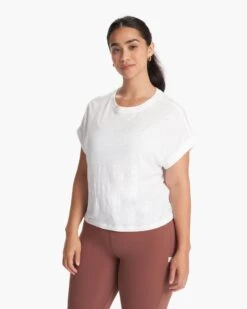 Sunset Easy Tee | White 12 Sunset Easy Tee | White -TrendSphere VW1065WHT SP24 W ECOMM TOPS FRONT ALT TOPS 2 v2