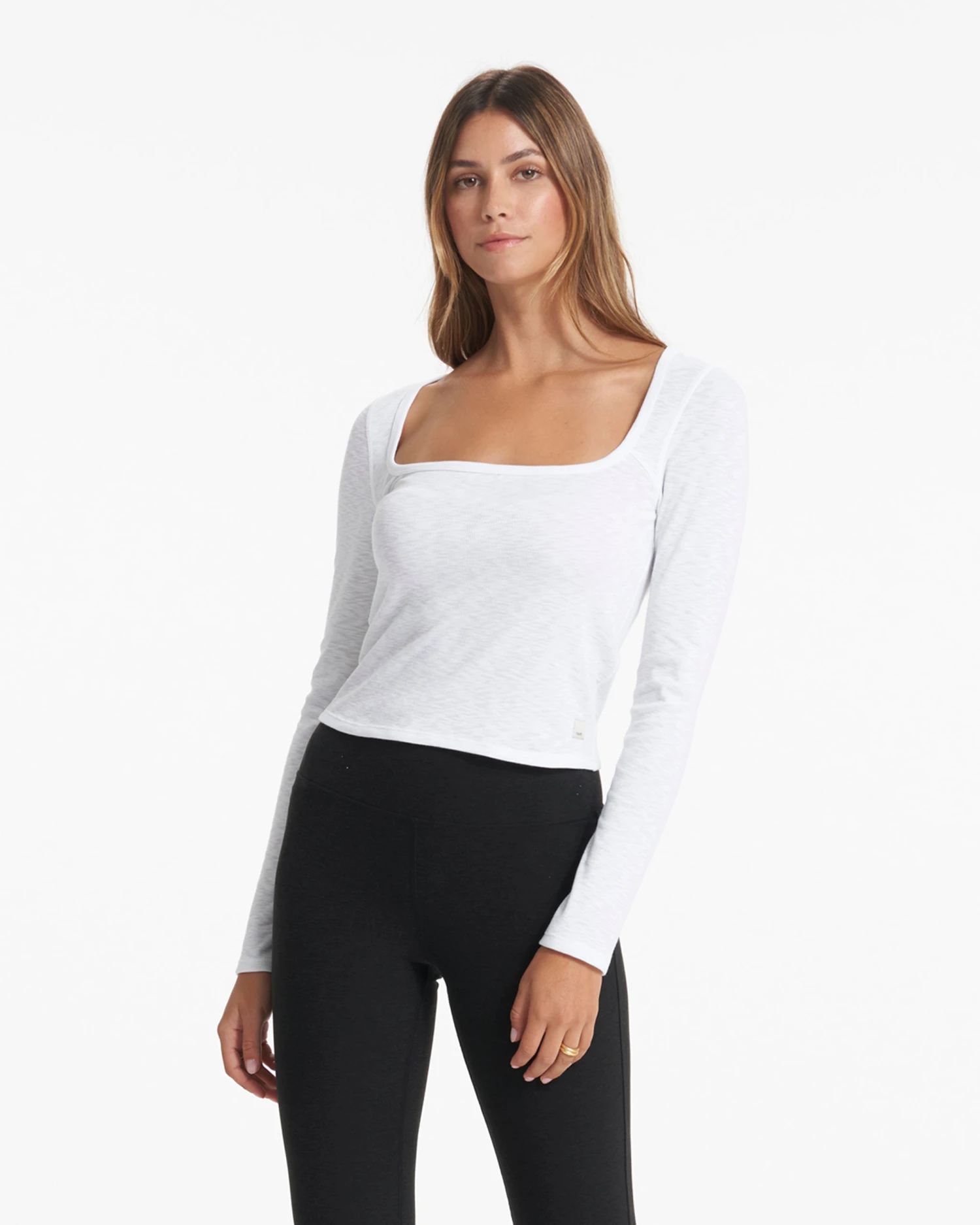 Long-Sleeve Sunrise Square Neck | White 3 Long-Sleeve Sunrise Square Neck | White